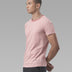 Camiseta Gola C Algodão Orgânico Listrada Mini Rosa