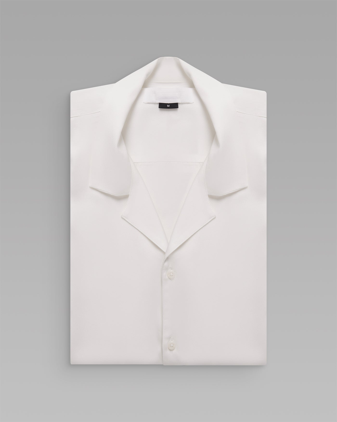 Camisa Camp Collar Modal Manga Curta Off White