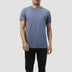 Camiseta Essencial de Algodão Orgânico Gola C Azul Médio