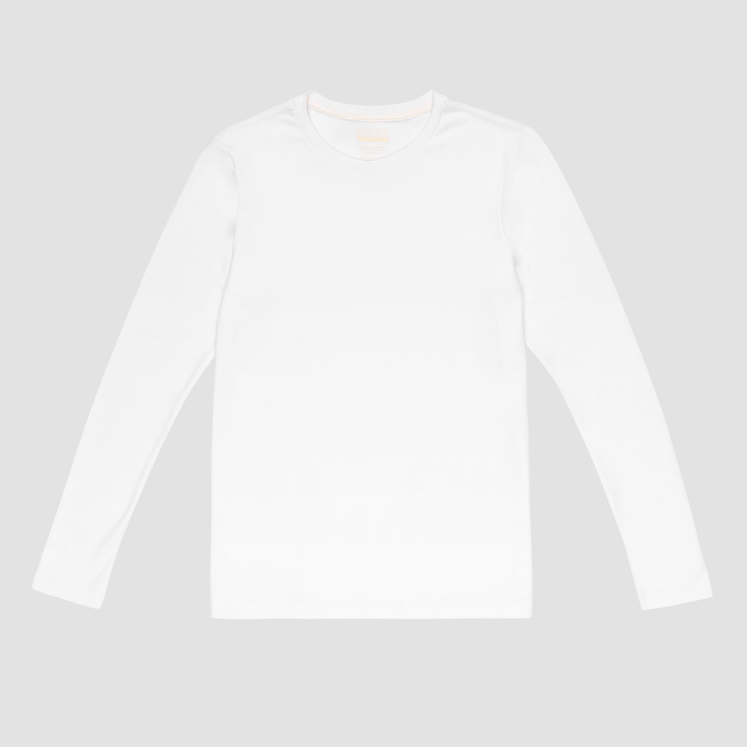 ORIBA | Camiseta Malha Dupla Gola C Manga Longa Branca Still